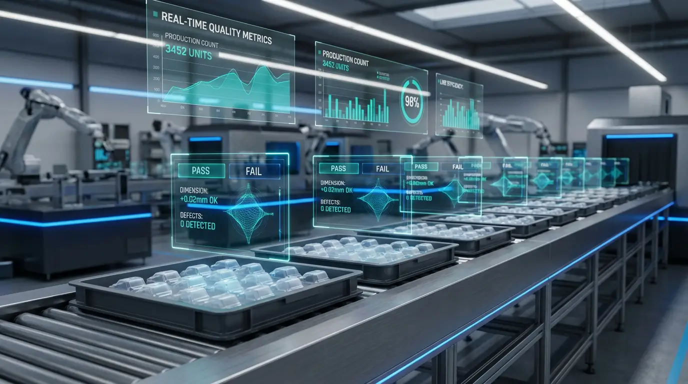 конвейер с цифровой проверкой качества изделий